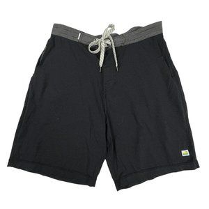 Vuori Board Shorts Microdot Mesh Midnight Black Swim Tie Up Pockets Mens Size 30